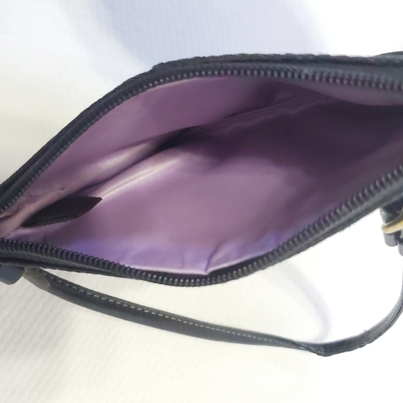 Coach Black Signature Wristlet - Picture 3 of 6